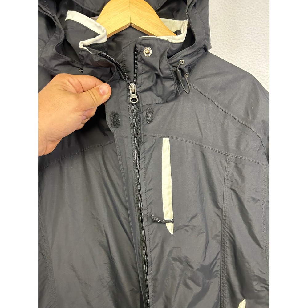 Gorpcore Hiking Columbia Womens XL Black Omni-Tech Waterproof Rain Jacket Shell - Picture 9 of 14
